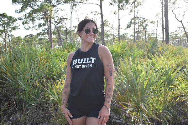 The Standard Crop Top Built Not Given Black