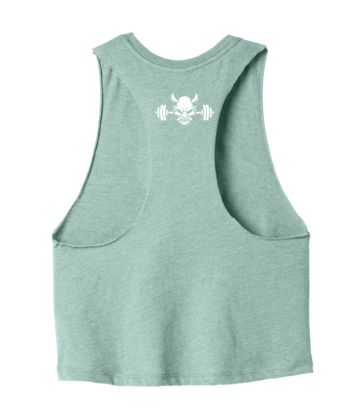 The Standard Crop Top Heather Dusty Blue