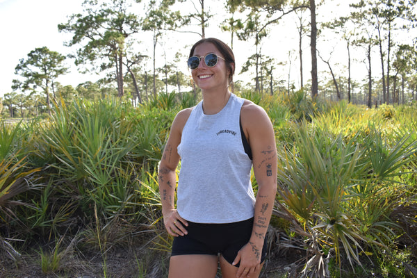 The Standard Crop Top Grey