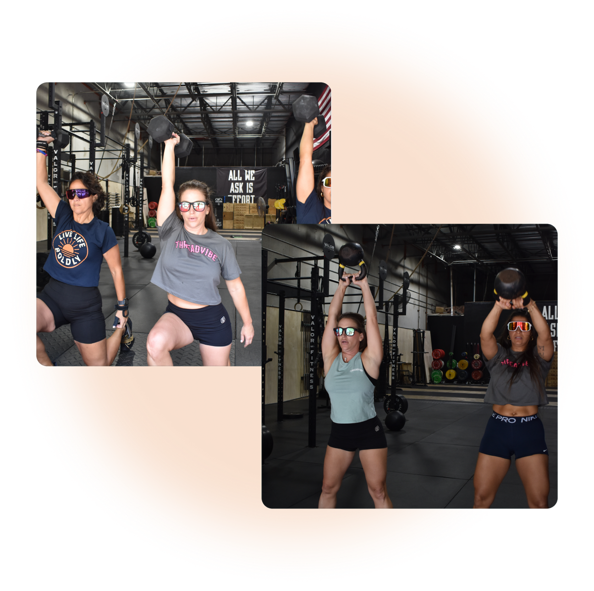 ThreadVibe community wearing gym apparel