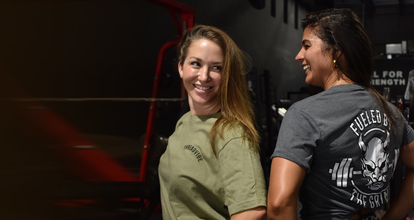 Athletes training in premium gym apparel