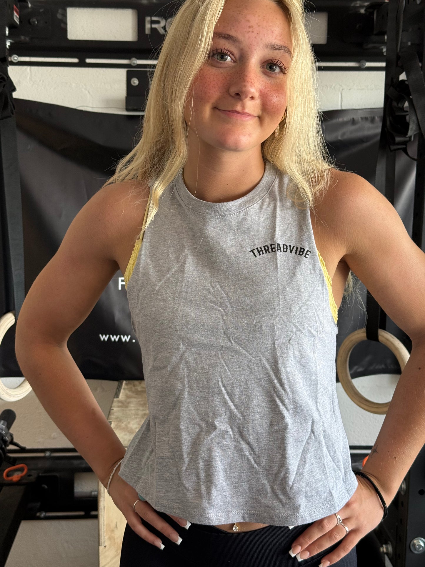 The Standard Crop Top Grey