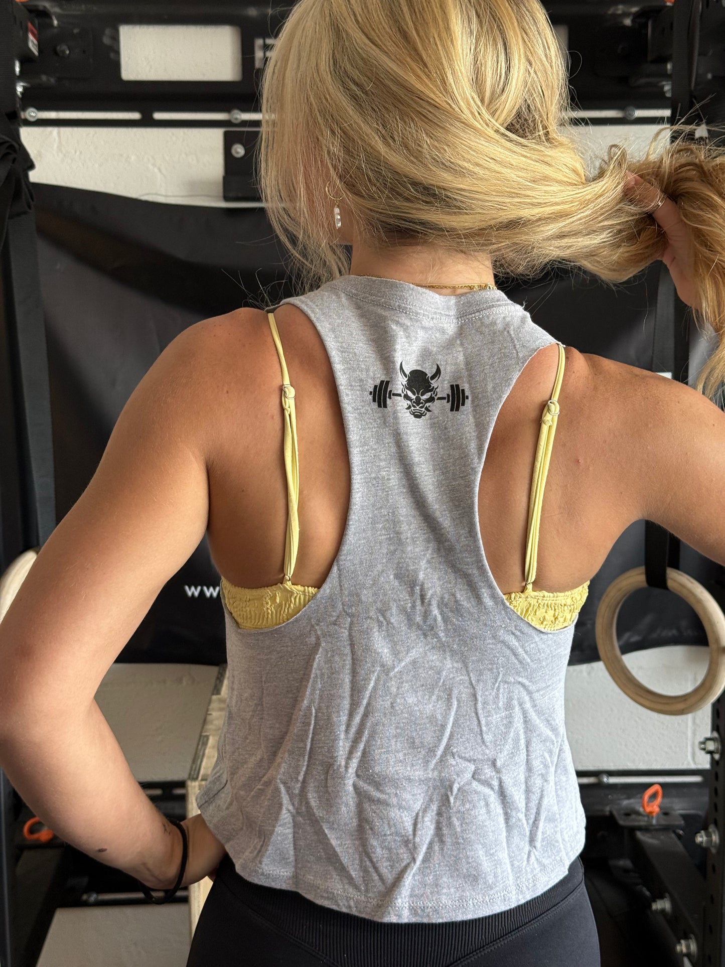 The Standard Crop Top Grey