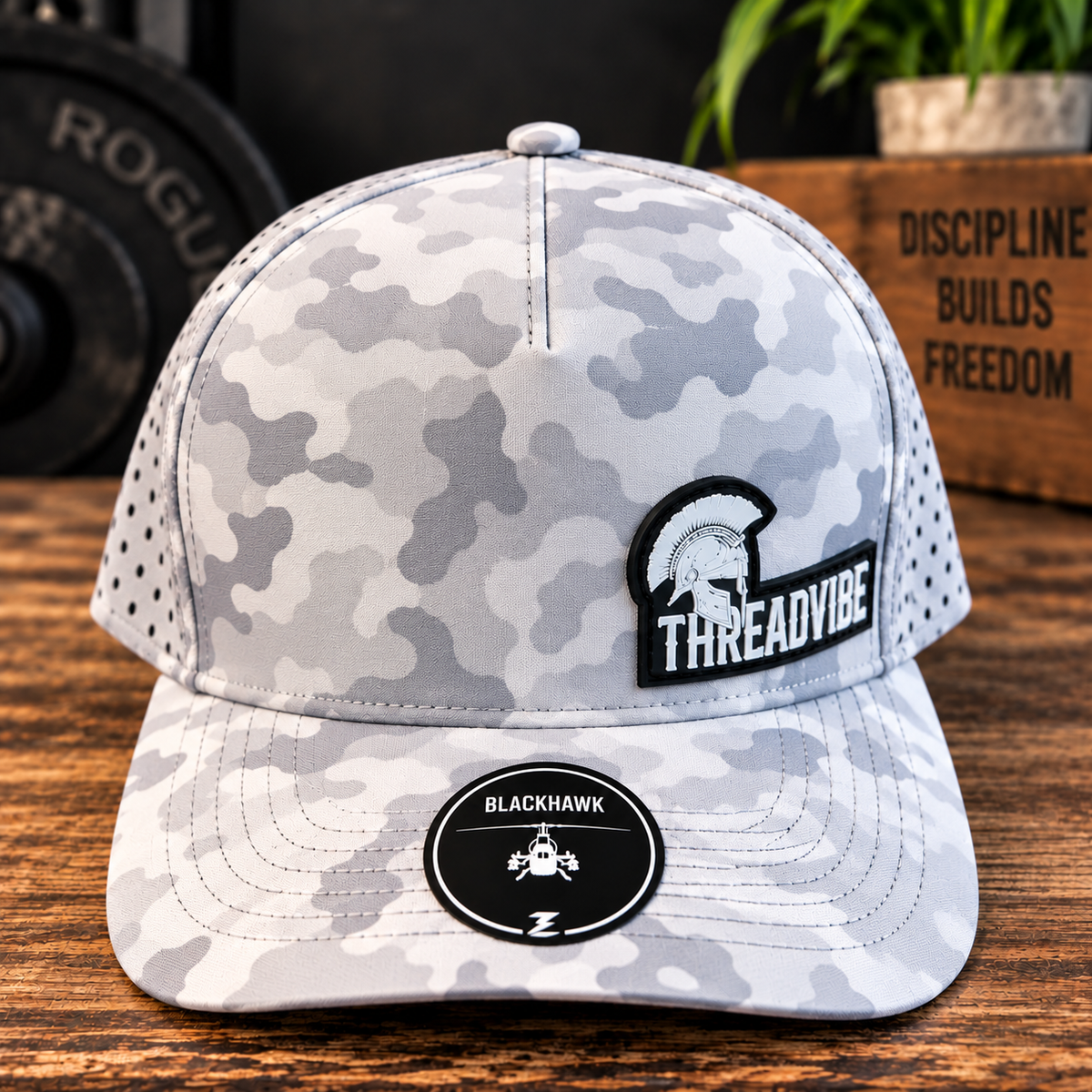 Spartan White Camo Blackhawk Hat